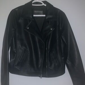 Black Leather Levi Jacket